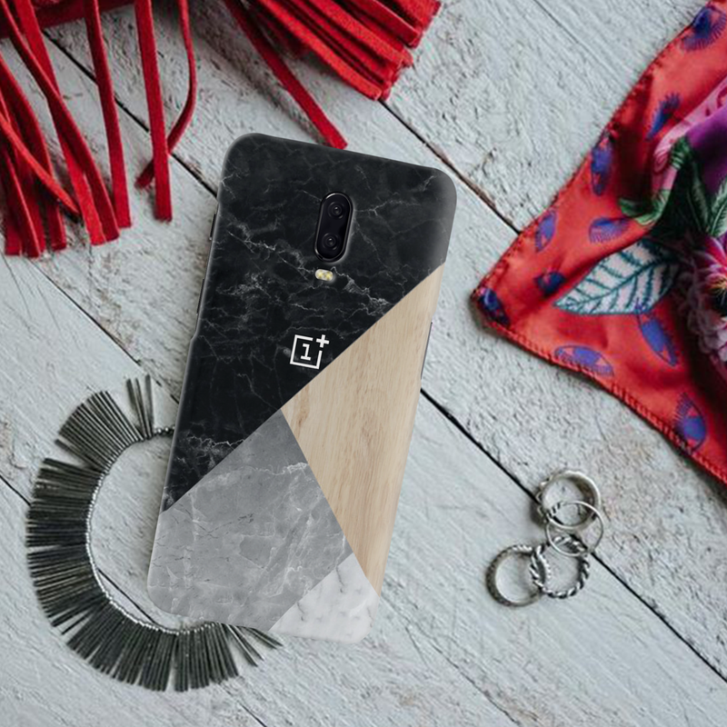 Tiles and Wooden Pattern Mobile Case Cover For Oneplus 6t