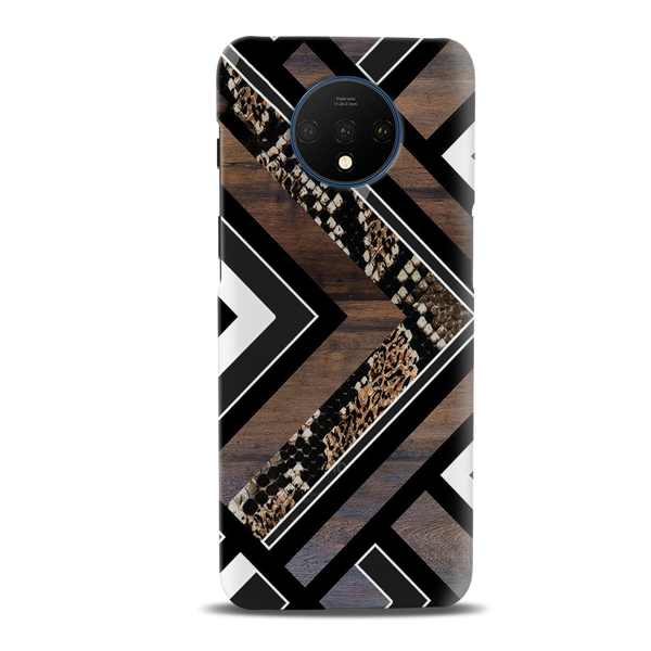 Carpet Pattern Black, White and Brown Pattern Mobile Case Cover For Oneplus 7t