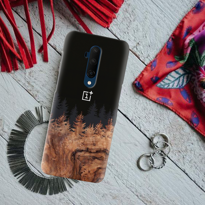 Wood Pattern With Snowflakes Pattern Mobile Case Cover For Oneplus 7t Pro