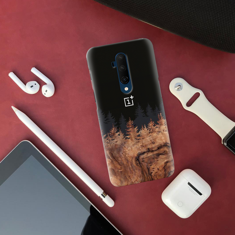 Wood Pattern With Snowflakes Pattern Mobile Case Cover For Oneplus 7t Pro