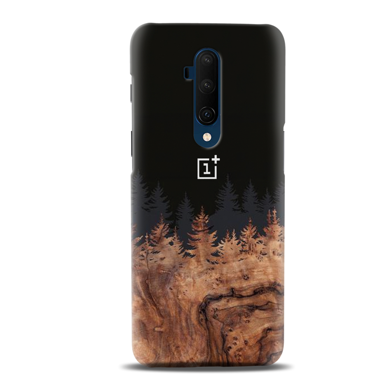 Wood Pattern With Snowflakes Pattern Mobile Case Cover For Oneplus 7t Pro
