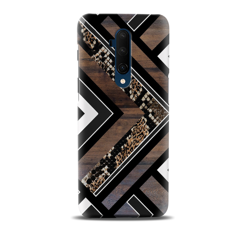 Carpet Pattern Black, White and Brown Pattern Mobile Case Cover For Oneplus 7t Pro