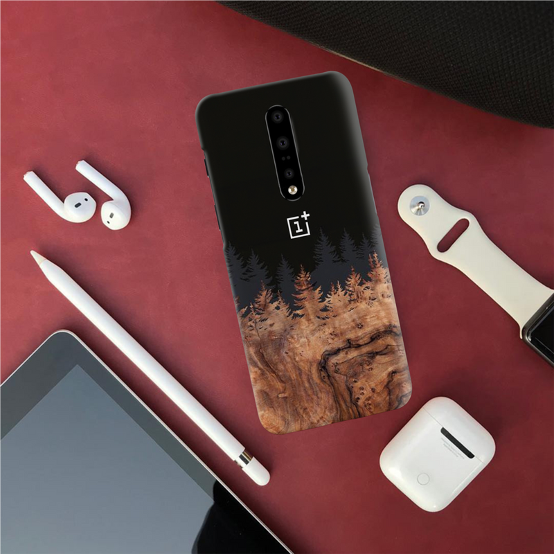 Wood Pattern With Snowflakes Pattern Mobile Case Cover For Oneplus 7 pro