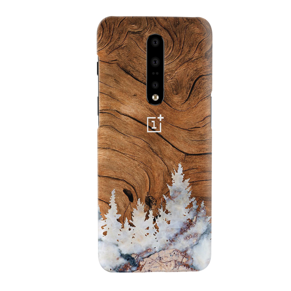 Wood Surface and Snowflakes Pattern Mobile Case Cover For Oneplus 7 pro