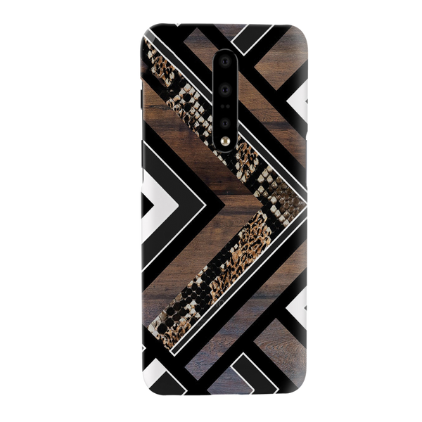 Carpet Pattern Black, White and Brown Pattern Mobile Case Cover For Oneplus 7 pro