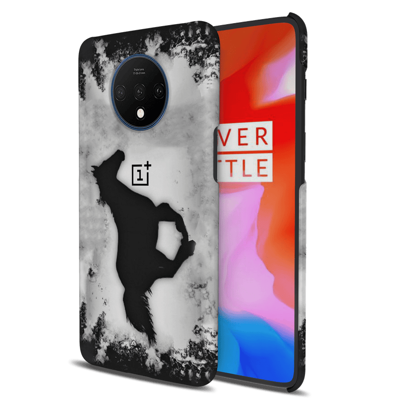 Oneplus 7T Black Horse Printed cases