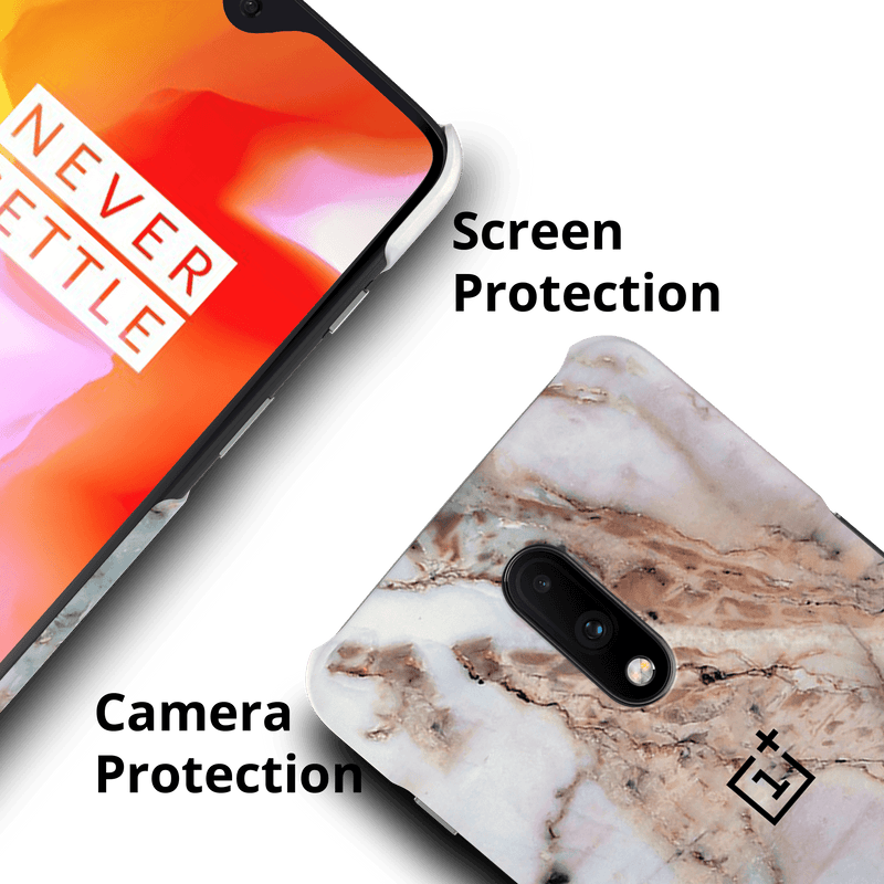 Lite Pink Marble Pattern Mobile Case Cover For Oneplus 7