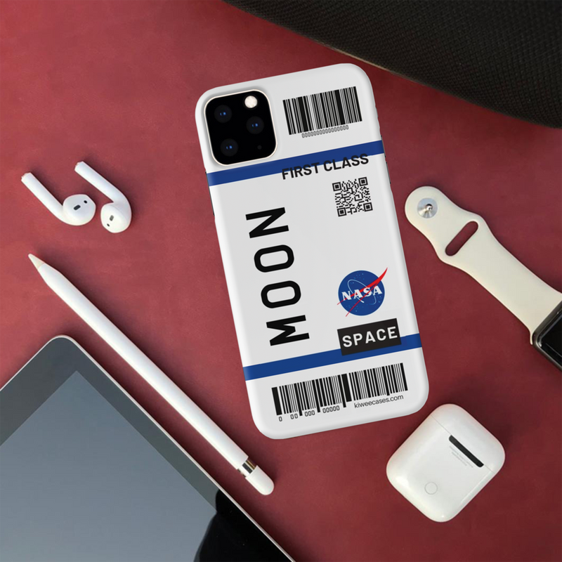 Flying to Moon Flight Ticket Pattern Mobile Case Cover For Iphone 11 Pro