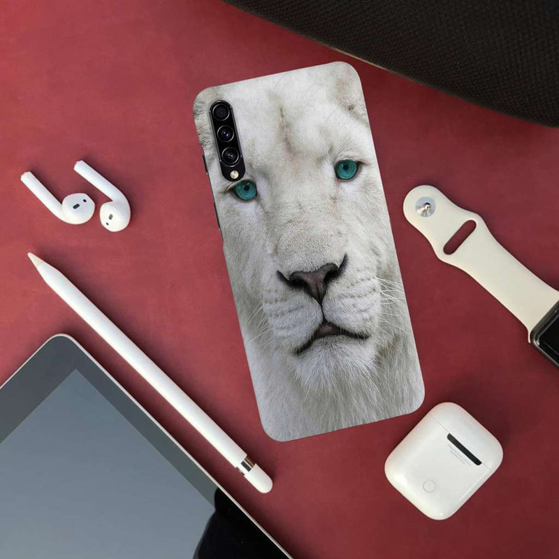 White Lion Portrait Pattern Mobile Case Cover For Galaxy A70