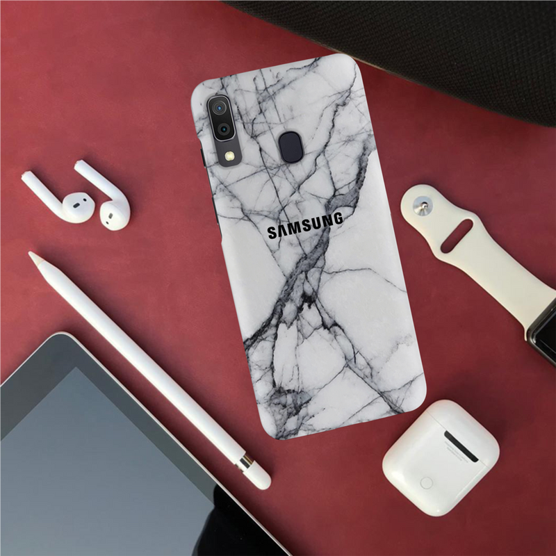 Light Grey Marble Pattern Mobile Case Cover For Galaxy A30
