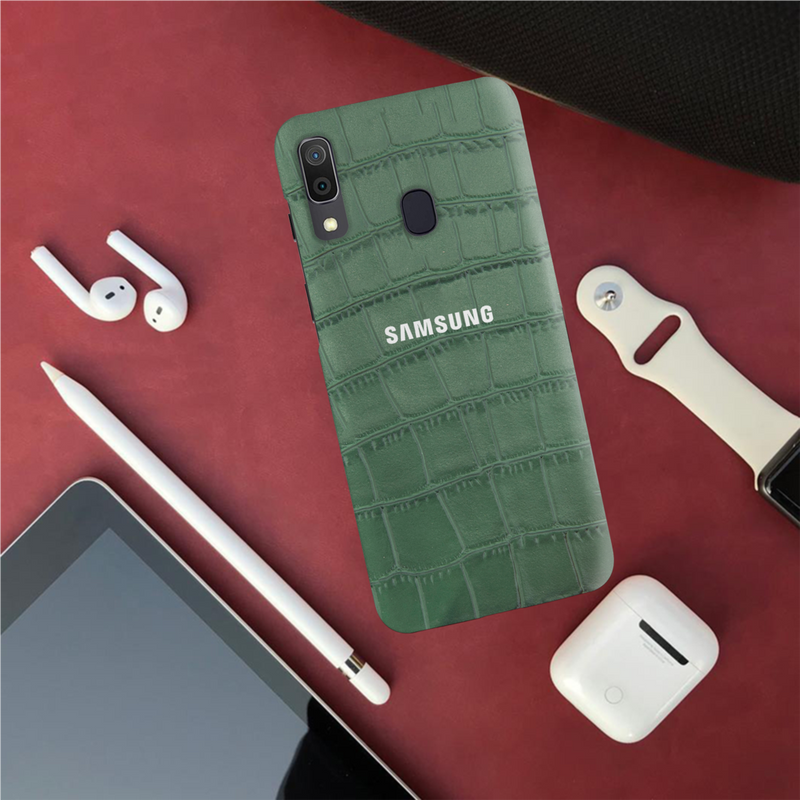 Green Boxes Pattern Mobile Case Cover For Galaxy A30