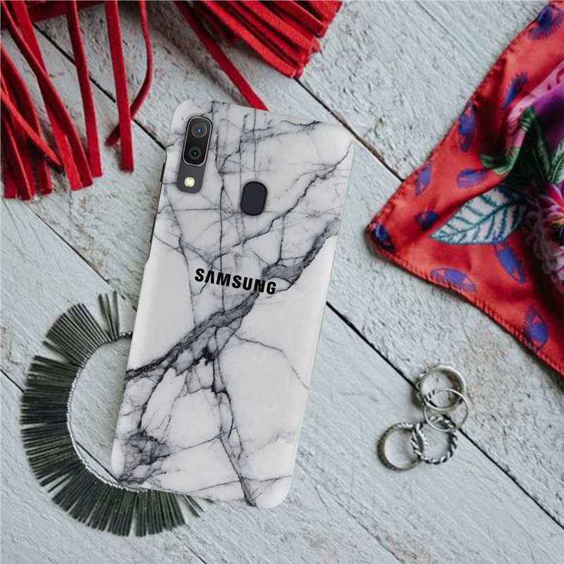 Light Grey Marble Pattern Mobile Case Cover For Galaxy A30