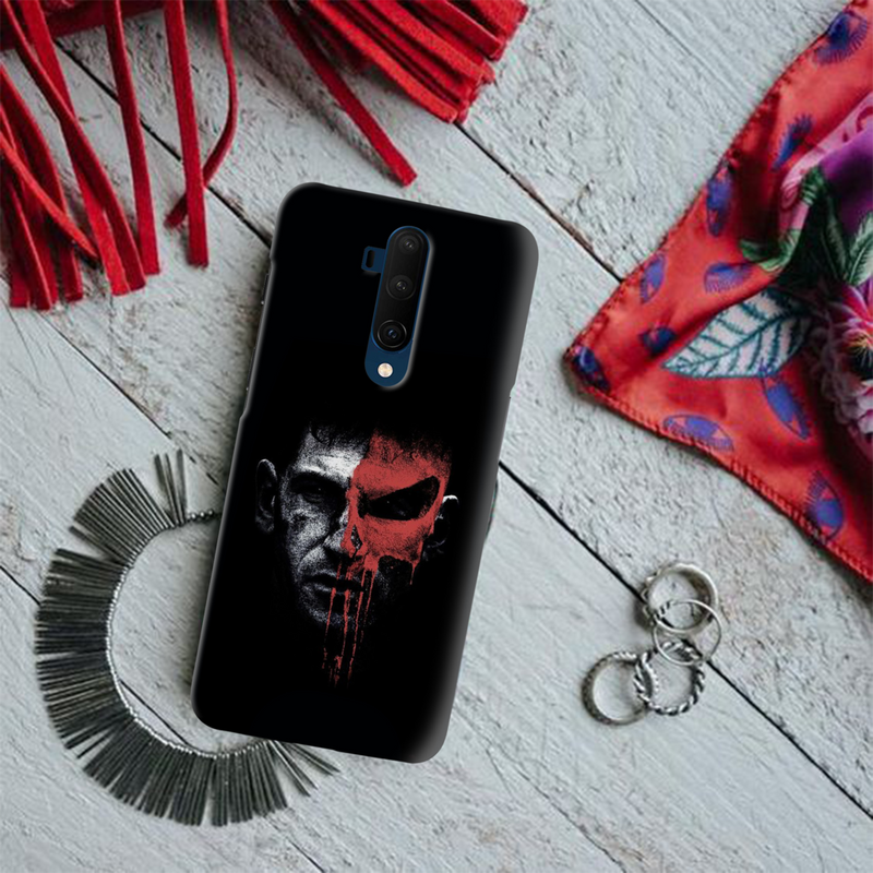 Red Skull Face Pattern Mobile Case Cover For Oneplus 7t Pro