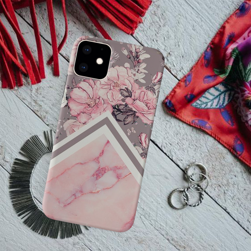 Tiles and Floral Pattern Mobile Case Cover For Iphone 11