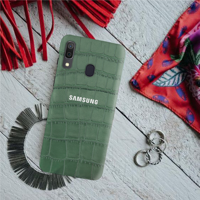 Green Boxes Pattern Mobile Case Cover For Galaxy A30