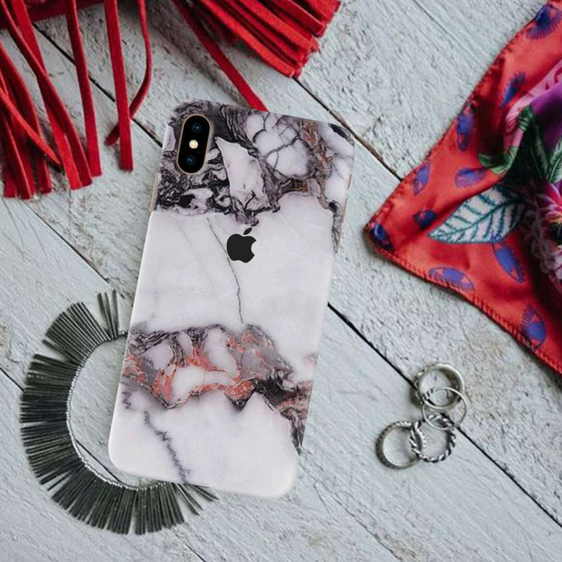 White & Black Marble Pattern Mobile Case Cover For Iphone XS MAX