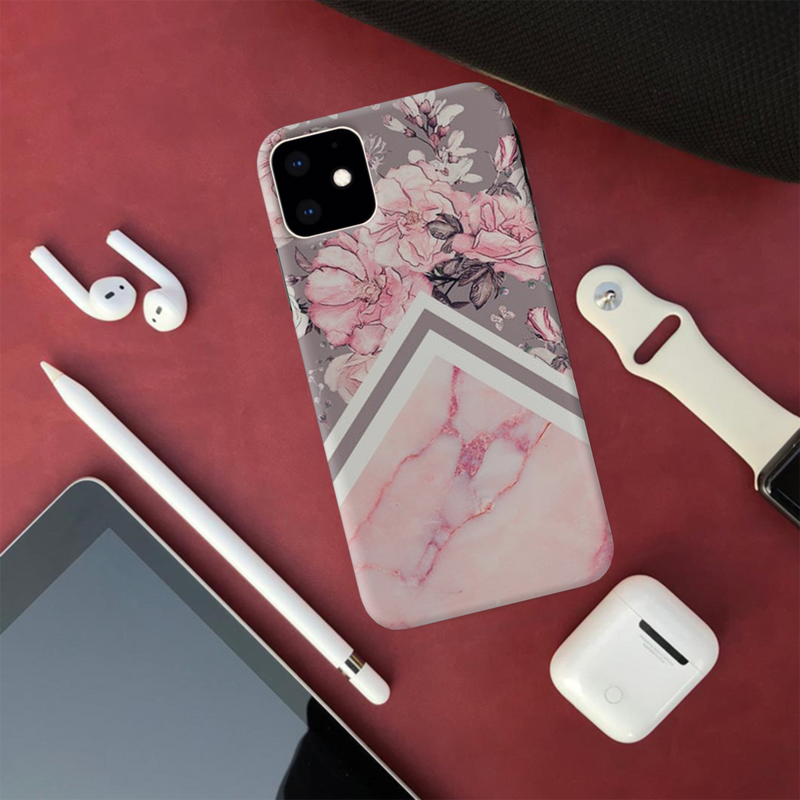 Tiles and Floral Pattern Mobile Case Cover For Iphone 11