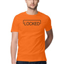 Locked Printed Round Neck Men Tshirts