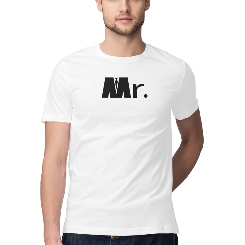 Mr Printed Round Neck Tshirts