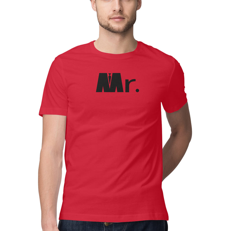 Mr Printed Round Neck Tshirts