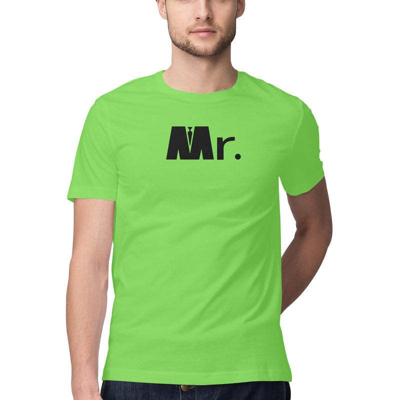 Mr Printed Round Neck Tshirts