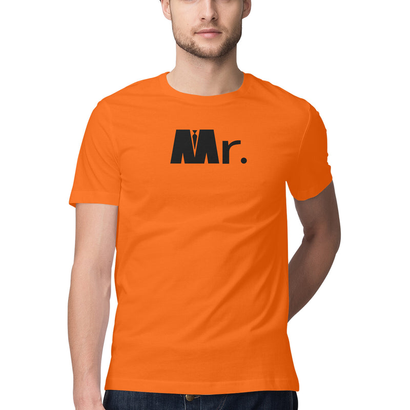 Mr Printed Round Neck Tshirts