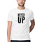 Never Give Up Printed Round Neck Men Tshirts