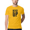 Never Give Up Printed Round Neck Men Tshirts