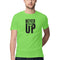 Never Give Up Printed Round Neck Men Tshirts