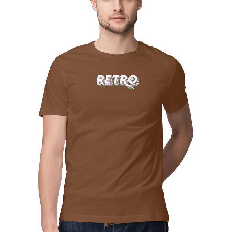 Retro Printed Round Neck Men Tshirts