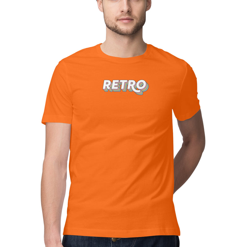 Retro Printed Round Neck Men Tshirts